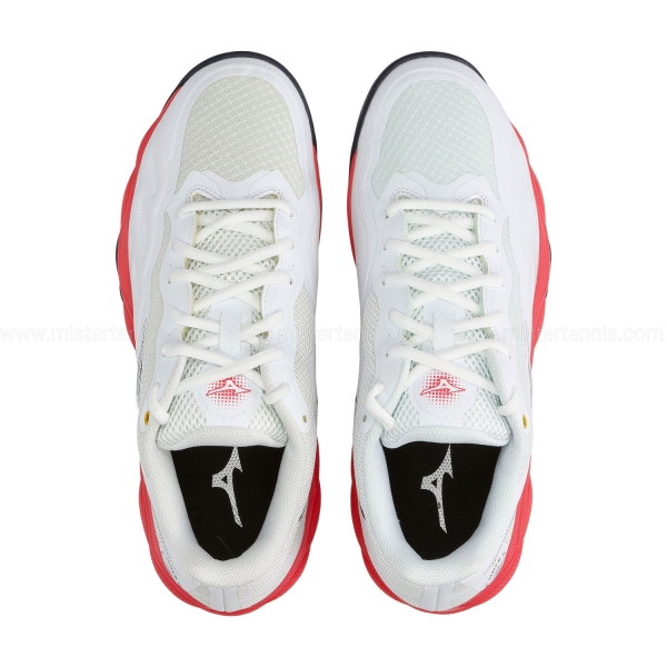 Mizuno Wave Enforce Court AC - White/Baritone Blue/Calypso Coral