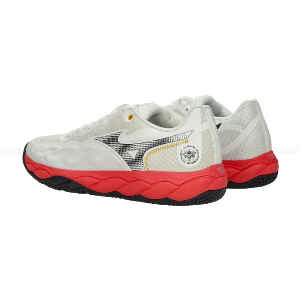 Mizuno Wave Enforce Court AC - White/Baritone Blue/Calypso Coral