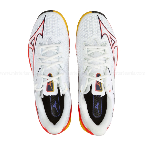 Mizuno Wave Exceed Tour 6 All Court - White/Fiery Coral 2/Citrus