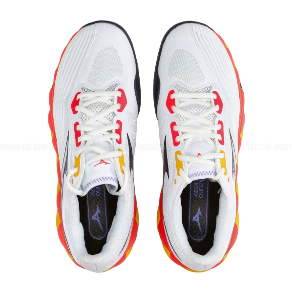 Mizuno Wave Enforce Tour 2 All Court - White/Baritone Blue/Fiery Coral 2