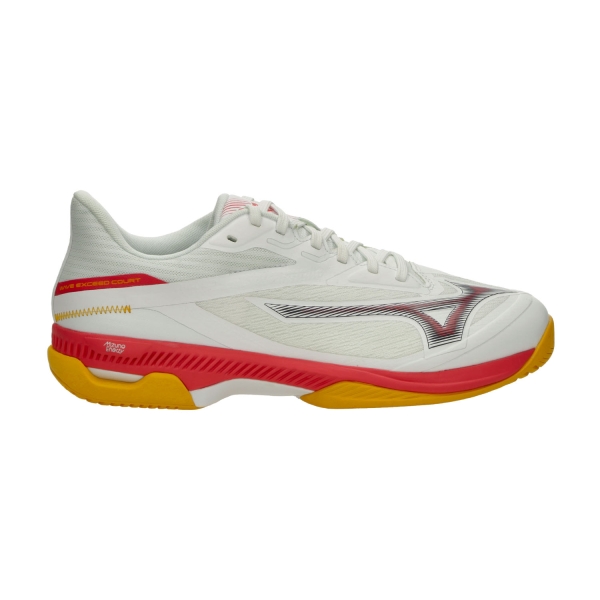 Men`s Tennis Shoes Mizuno Wave Exceed Court AC  White/Calypso Coral/Citrus 61GA251860