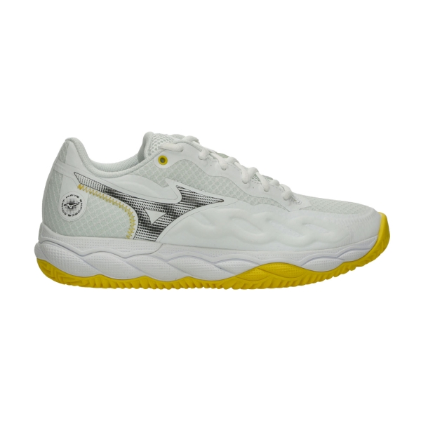 Scarpe Padel Mizuno Wave Enforce Court Padel  White/Black Sand/Vibrant Yellow 61GB243844