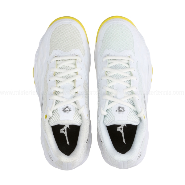 Mizuno Wave Enforce Court Padel - White/Black Sand/Vibrant Yellow