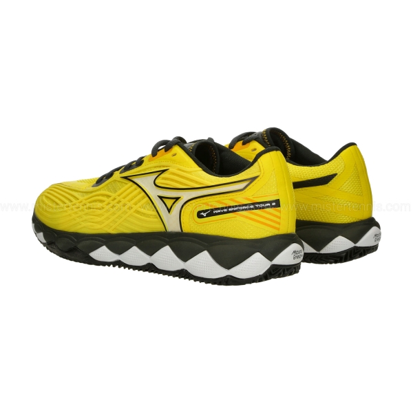 Mizuno Wave Enforce Tour 2 Padel - Vibrant Yellow/White/Black Sand