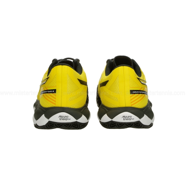 Mizuno Wave Enforce Tour 2 Padel - Vibrant Yellow/White/Black Sand