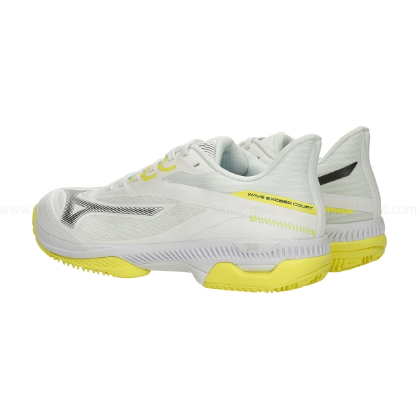 Mizuno Wave Exceed Court Padel - White/Black Sand/Lemon Tonic