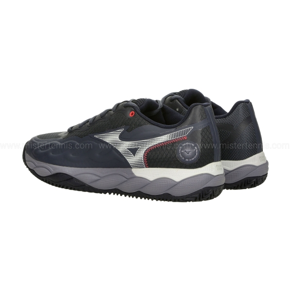 Mizuno Wave Enforce Court Clay - Odyssey Gray/White/Blue Granite
