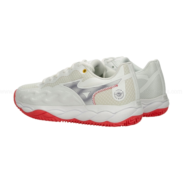 Mizuno Wave Enforce Court Clay - White/Blue Granite/Calypso Coral