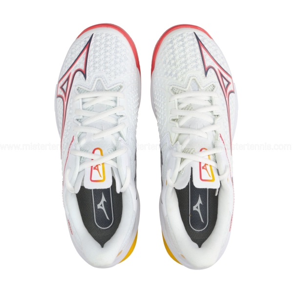 Mizuno Wave Exceed Tour 6 Clay - White/Calypso Coral/Icelandic Blue
