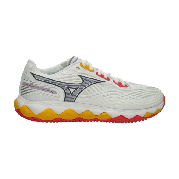Calzado Tenis Mujer Mizuno Wave Enforce Tour 2 Clay  White/Icelandic Blue/Calypso Coral 61GC250574