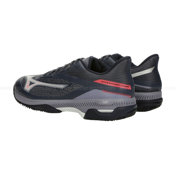 Mizuno Wave Exceed Court Clay - Odyssey Gray/White/Blue Granite