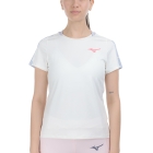 Mizuno Daybreakers Printed T-Shirt - White/Icelandic Blue