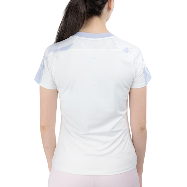 Mizuno Daybreakers Printed T-Shirt - White/Icelandic Blue