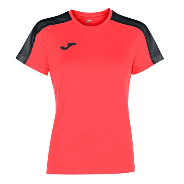 Top and Shirts Girl Joma Academy III TShirt Girls  Fluor Coral/Black 901141.041