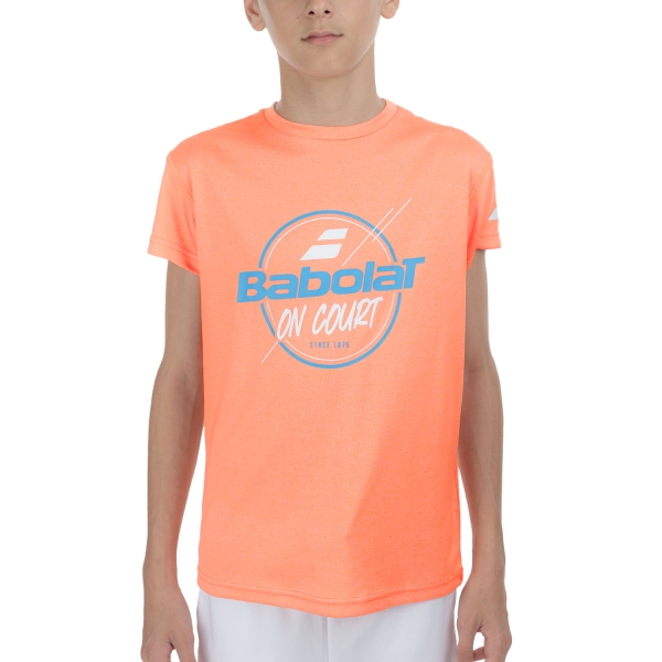 Polo e Maglia Tennis Bambino Babolat Exercise Graphic Pro Maglietta Bambino  Vibrant Orange Heather 4BTF0176020