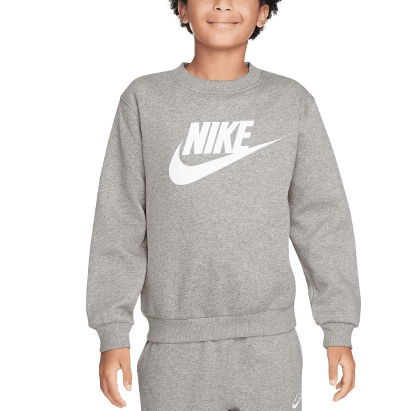 Boy Tracksuit and Hoodie Nike Club Crew Sweatshirt Kids  Dark Grey Heather/White FD2992063