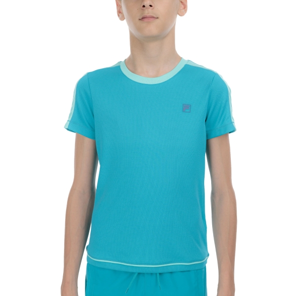 Polo e Maglia Tennis Bambino Fila Elias Maglietta Bambino  Capri Breeze/Ice Green FJL2513991741