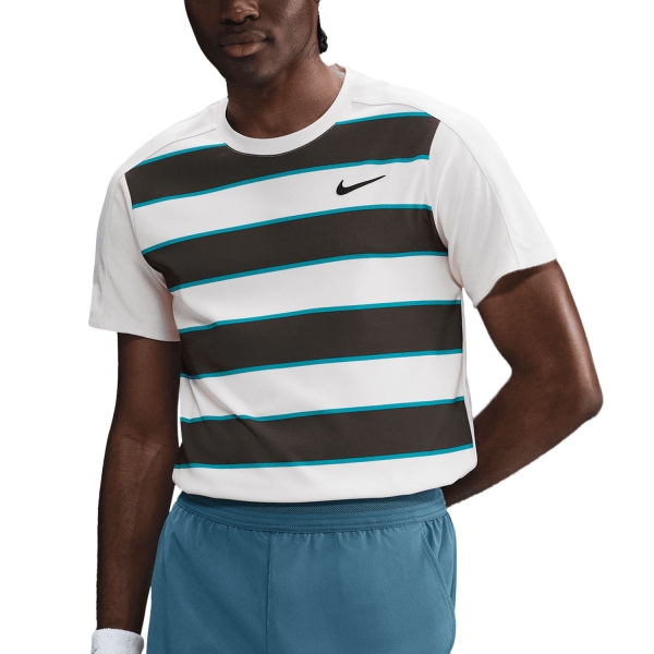 Camisetas de Tenis Hombre Nike Court Slam Maglietta  Pale Ivory/Black FZ6934110
