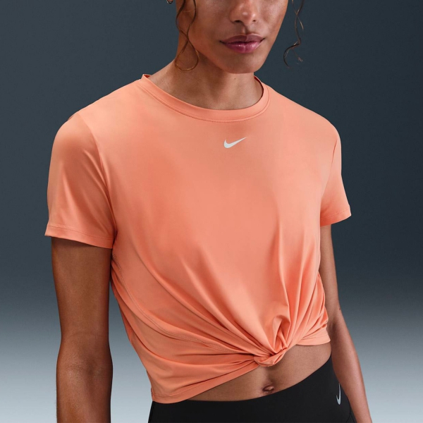 Women`s Tennis T-Shirts and Polos Nike One Classic Top  Apricot Agate/White IB9406844