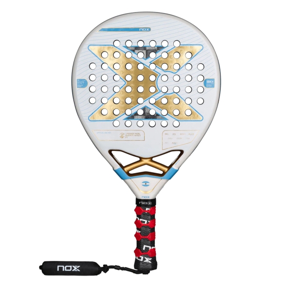 NOX AT10 Luxury Genius 18K Alum Buenos Aires Exclusive Edition Padel - White/Sky Blue