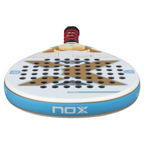 NOX AT10 Luxury Genius 18K Alum Buenos Aires Exclusive Edition Padel - White/Sky Blue