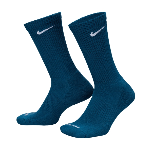 Nike Everyday Plus Cushioned x 6 Calcetines - Blue Force/Sequoia/Moss Wood Brown/Ghost/Light Khaki/