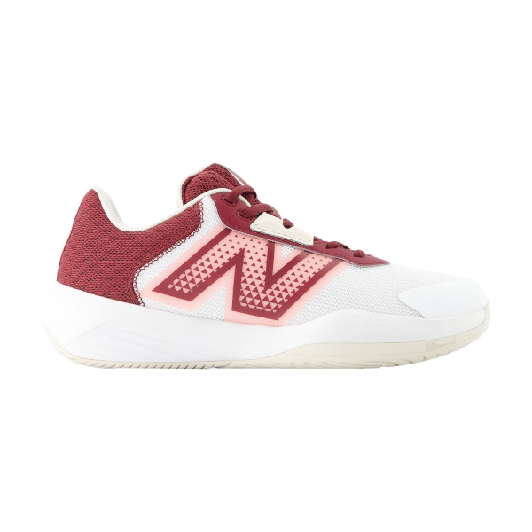 Women`s Tennis Shoes New Balance 696 v6  White/Monarch Burgundy WCH696M6