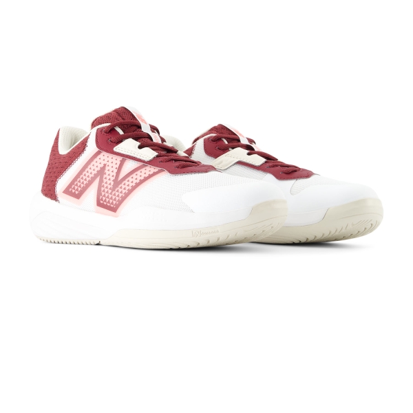 New Balance 696 v6 - White/Monarch Burgundy