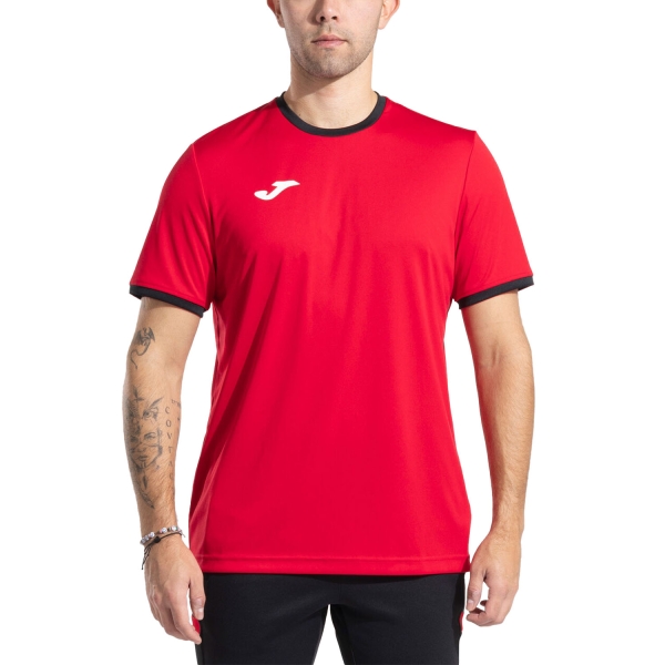 Camisetas de Tenis Hombre Joma Combi Premium Camiseta  Red/Black 104494.601