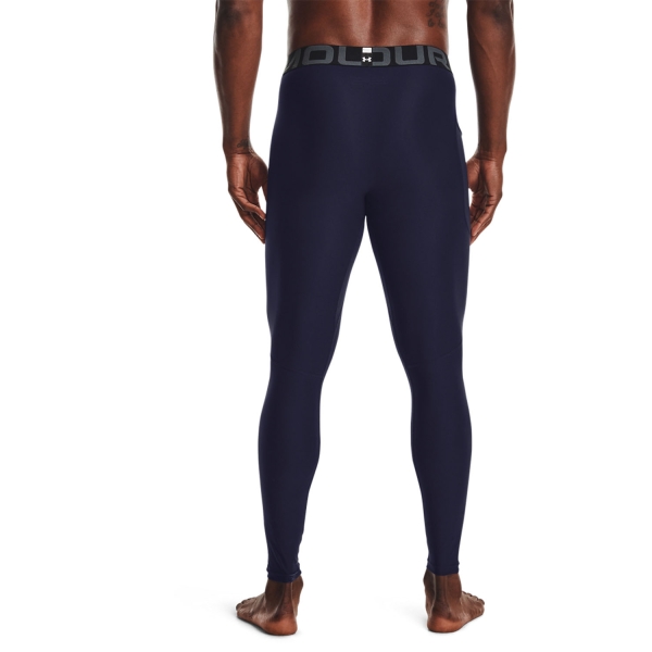 Under Armour HeatGear Calzamaglia - Midnight Navy/White