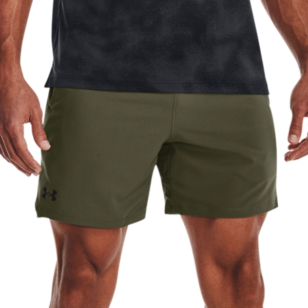 Men's Tennis Shorts Under Armour Vanish Woven 6in Shorts  Marine Od Green/Black 13737180390