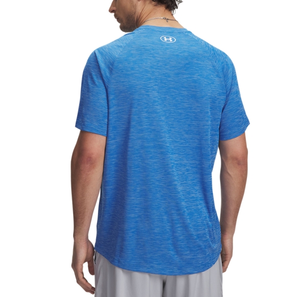 Under Armour Textured T-Shirt - Blue Atlantis/White