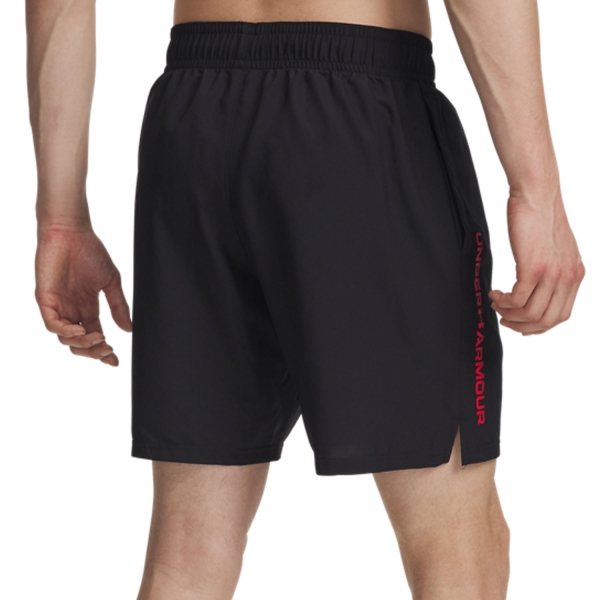 Under Armour Woven Split 9in Shorts - Black/Racer Red