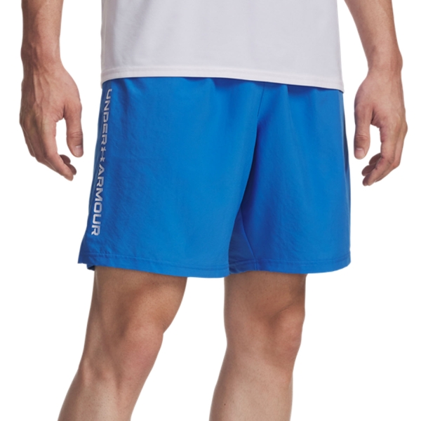 Pantalones Cortos Tenis Hombre Under Armour Woven Split 9in Shorts  Blue Atlantis/White 13833560402