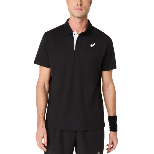 Polo Tennis Uomo ASICS Court Logo Polo  Performance Black 2041A340001