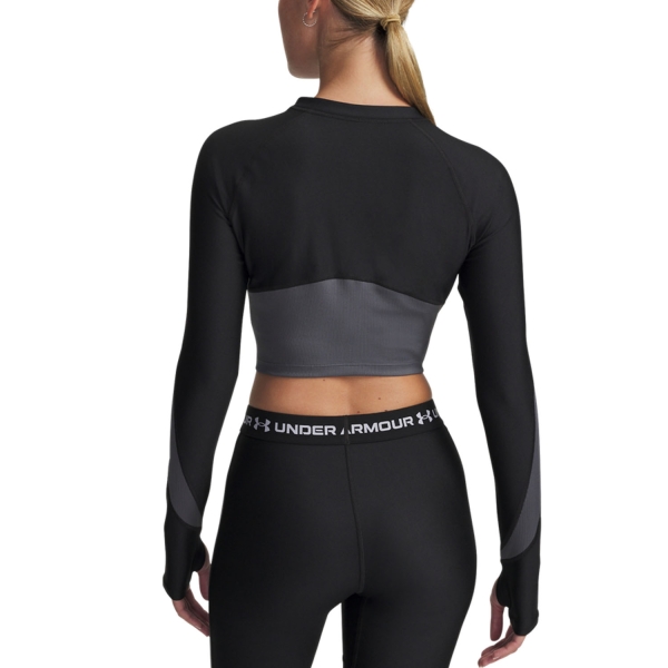 Under Armour HeatGear Rib Shirt - Black/Castlerock/White