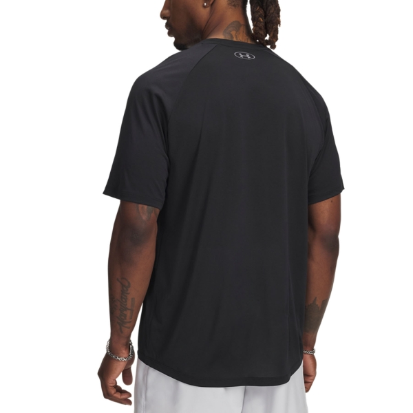 Under Armour Tech Reflective Maglietta - Black/Titan Gray