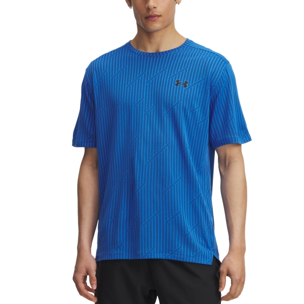 Men's Tennis Shirts Under Armour Tech Vent Logo TShirt  Blue Atlantis/Black 60059320402