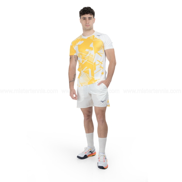 Mizuno Daybreakers Graphic T-Shirt - White/Citrus