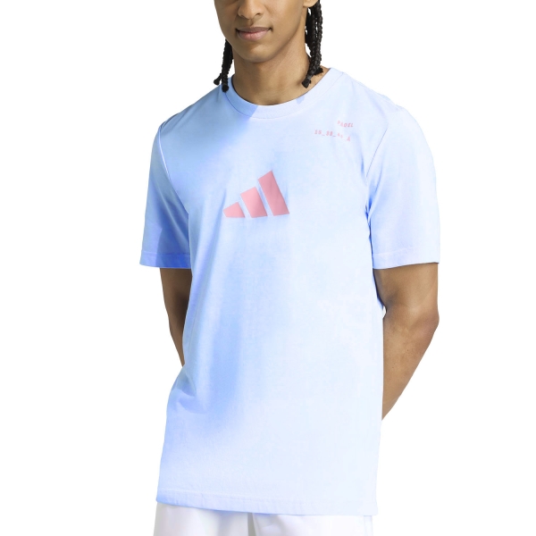 Men's Tennis Shirts adidas Category Graphic Pro TShirt  Glow Blue JV8500
