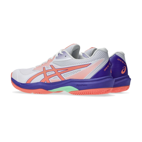 Asics Game FF Padel - White/Vivid Coral