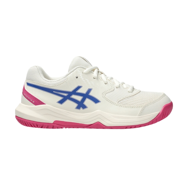 Junior Tennis Shoes Asics Gel Dedicate 8 GS Junior  Cream/Dark Cobalt 1044A077105