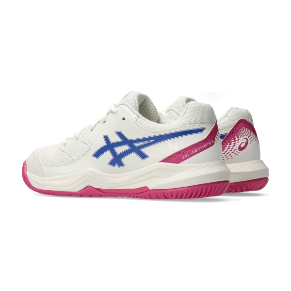Asics Gel Dedicate 8 GS Junior - Cream/Dark Cobalt