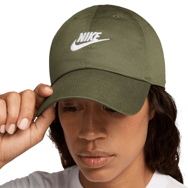 Cappelli e Visiere Tennis Nike Club Cappello  Medium Olive/White FB5368222