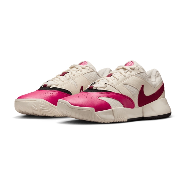 Nike Court Lite 4 Clay - Pale Ivory/Rush Pink/Sail/Team Red