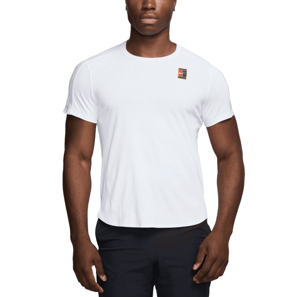 Maglietta Tennis Uomo Nike DriFIT ADV Slam Maglietta  White FZ6944100