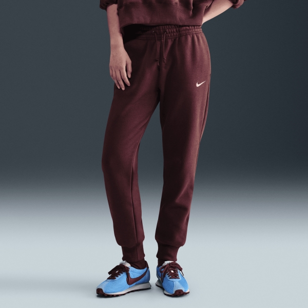 Women's Tennis Pants and Tights Nike Phoenix Pants  Burgundy Crush/Sail FZ7626652