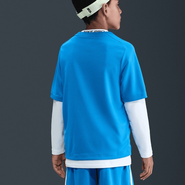 Nike Multi Dri-FIT Maglietta Bambino - Light Photo Blue/White
