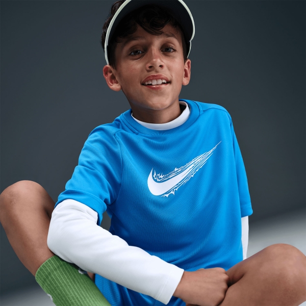 Nike Multi Dri-FIT Maglietta Bambino - Light Photo Blue/White
