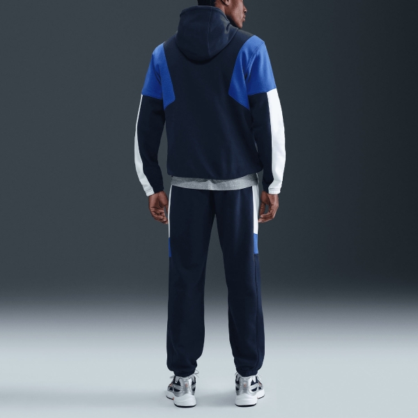 Nike Club Fleece Tuta - Obsidian/White/Game Royal